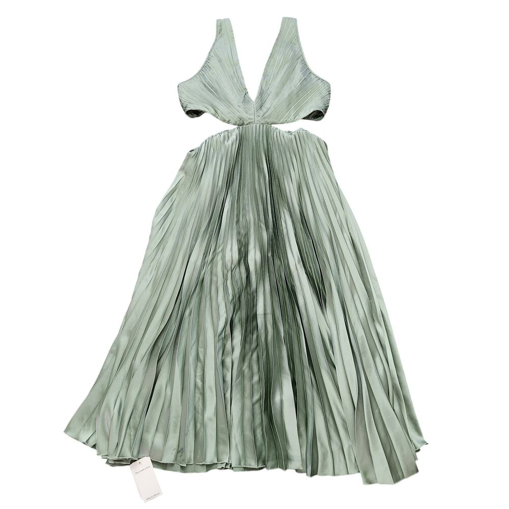 NWT Abercrombie & Fitch Giselle Pleated Cutout Maxi Dress Size XL Petite